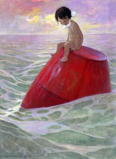 Tom seduto sulla boa per lunghi giorni da Jessie Willcox Smith