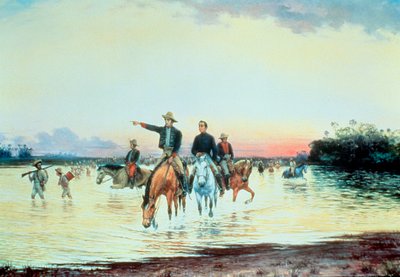 Bolivar e Santander alla battaglia di Llanos da Jesus Maria Zamora