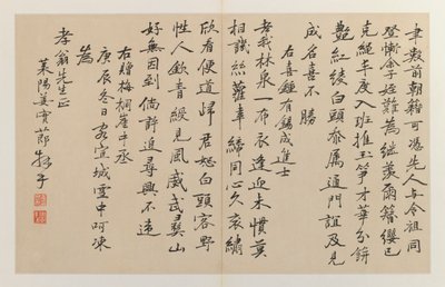 Calligrafia con sedici linee verticali di scrittura, 1644-1911 da Jiang Shijie
