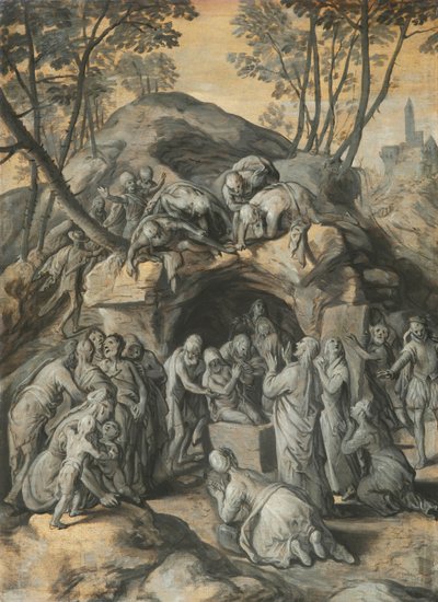 Olandese: La resurrezione di Lazzaro La resurrezione di Lazzaro da Joachim Beuckelaer