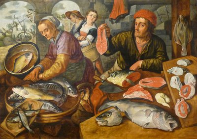 Francese: Le Marché aux poissons Mercato del pesce da Joachim Beuckelaer