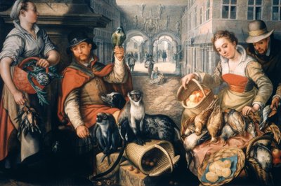 Venditore di animali esotici da Joachim Beuckelaer