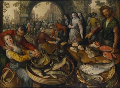 Mercato del pesce con Ecce Homo da Joachim Beuckelaer