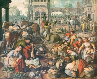 Piazza del mercato, Joachim Beuckelaer da Joachim Beuckelaer