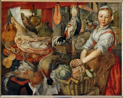 Interni della cucina ... da Joachim Bueckelaer