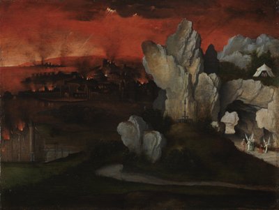 Paesaggio con la distruzione di Sodoma e Gomorra da Joachim Patinir