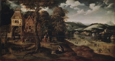 Paesaggio con la fuga in Egitto, ca 1524 da Joachim Patinir
