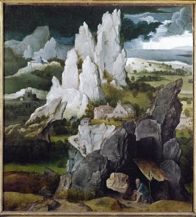 San Girolamo in un paesaggio roccioso da Joachim Patinir