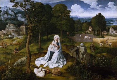 La fuga in Egitto da Joachim Patinir