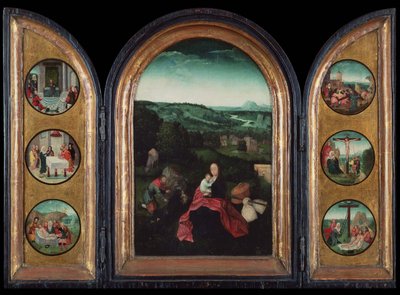 Riposo durante la fuga in Egitto trittico da Joachim Patinir follower of