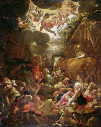 Annunciazione ai pastori da Joachim Wtewael or Utewael