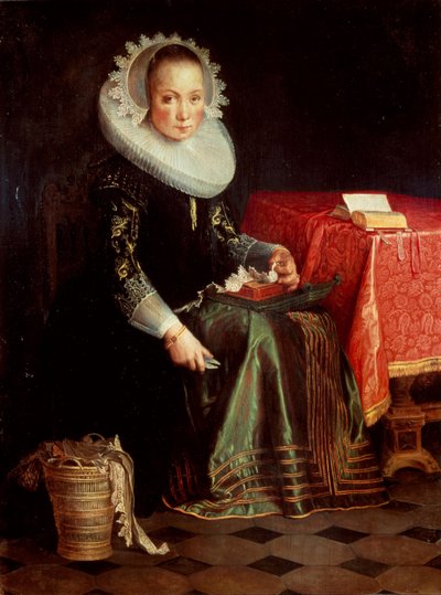 Ritratto di Eva Wtewael 1607-1635, 1628 da Joachim Wtewael or Utewael
