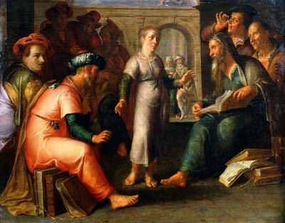 Cristo tra i dottori da Joachim Wtewael or Utewael