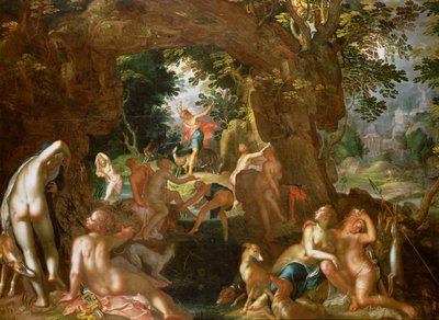 Diana e Atteone, 1607 da Joachim Wtewael or Utewael