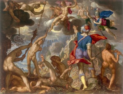 La battaglia tra gli dei e i giganti, c.1608 da Joachim Wtewael or Utewael