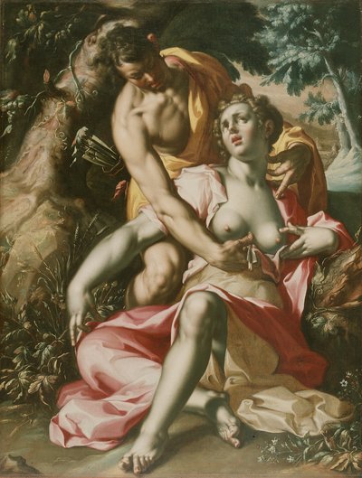 Cefalo e Procri (La morte di Procri), 1595-1600 circa (olio su tela) da Joachim Wtewael or Utewael or Wyewael