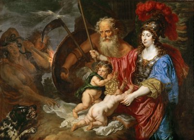 Barocco: Minerva e Saturno che proteggono l