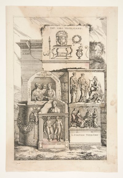 Rilievi romani con iscrizioni da Joachim von Sandrart