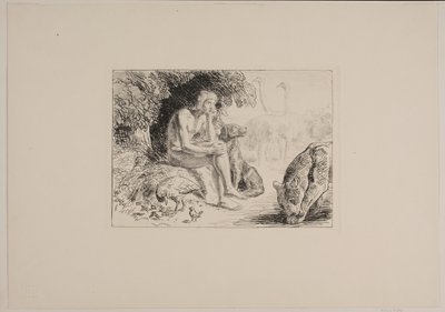 Adamo tra gli animali da Joakim Frederik Skovgaard