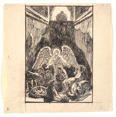 Daniele nella fossa dei leoni da Joakim Frederik Skovgaard