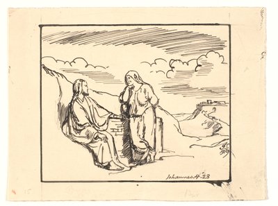 Cristo e la donna samaritana da Joakim Frederik Skovgaard