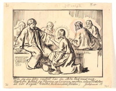 Cristo lava i piedi di Pietro da Joakim Frederik Skovgaard