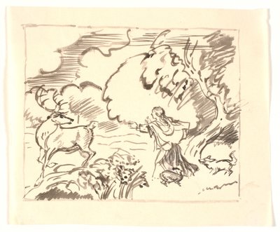 Cavaliere in pelle di cervo da Joakim Frederik Skovgaard