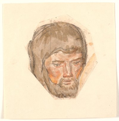 Studio della testa di un uomo barbuto da Joakim Frederik Skovgaard