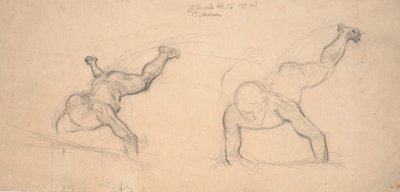 Due studi di ragazzi che strisciano (o angeli volanti) da Joakim Frederik Skovgaard