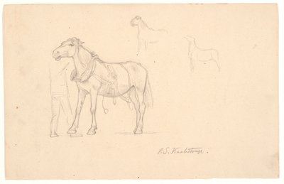 Tre studi di un cavallo da Joakim Frederik Skovgaard
