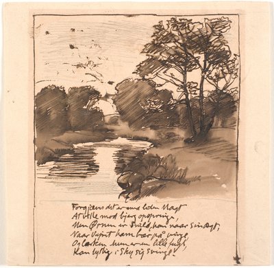 Bozza per il fiume da Joakim Frederik Skovgaard