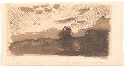 Bozzetto per paesaggio serale da Joakim Frederik Skovgaard