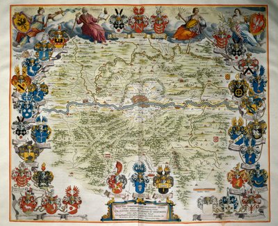 Francoforte e il suo territorio, Volume III, Atlas Maior, di Joan Blaeu, incisione su rame, Amsterdam da Joan Blaeu