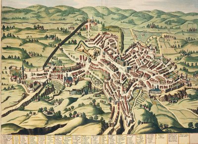 Italia, Perugia, Umbria, mappa, incisione da Theatrum Civitatum et Admirandorum Italiae di Joan Blaeu da Joan Blaeu