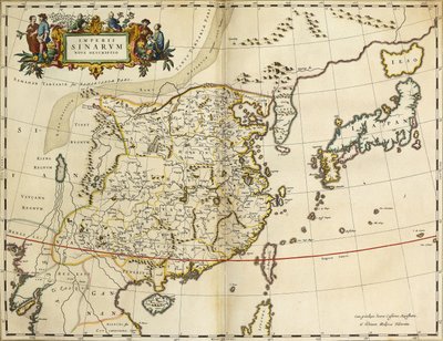 Mappa della Cina, da "Atlas Maior Sive Cosmographia Blaviana" da Joan Blaeu