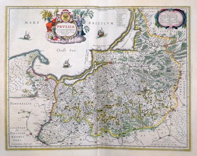 Mappa della Prussia Orientale, da 