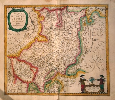 Mappa di Modena dal Theatrum civitatum et admirandorum Italiae di Joan Blaeu, incisione da Joan Blaeu
