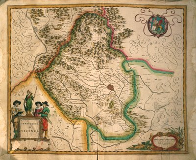 Provincia di Vicenza dal Theatrum civitatum et admirandorum Italiae di Joan Blaeu, incisione da Joan Blaeu