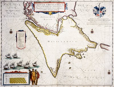 Tabula Magellanica: mappa dello stretto di Magellano da Joan Blaeu