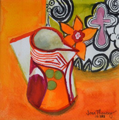 Brocca e ciotola Art Deco, 2000 da Joan Thewsey