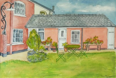 Giardino sul retro, Red Cottage Studios, Suffolk, 2000 da Joan Thewsey