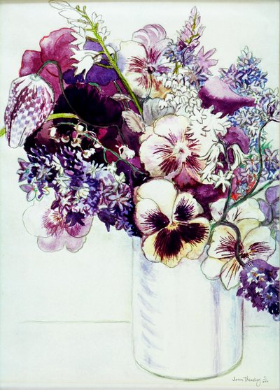 Fiori di primavera con fritillaria, 2005 da Joan Thewsey