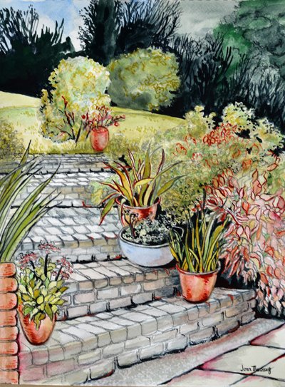 Scalini verso il giardino, 2014 da Joan Thewsey