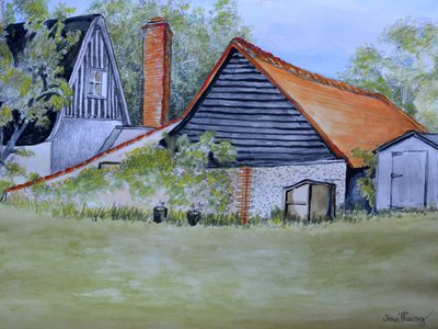 Vista attraverso il giardino dei vicini, 2016 da Joan Thewsey