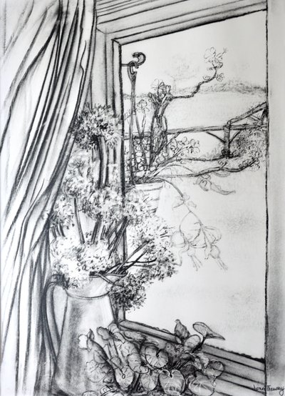 Vista attraverso la finestra del cottage, 1970 da Joan Thewsey