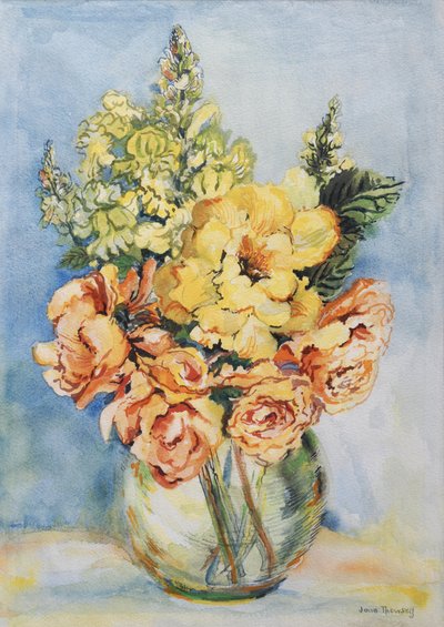 Rose gialle e bocche di leone, 2001 da Joan Thewsey