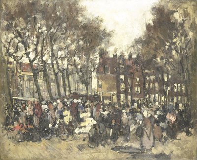 Il Noordermarkt ad Amsterdam da Joannes Barnardus Antonius Maria Westerwoudt