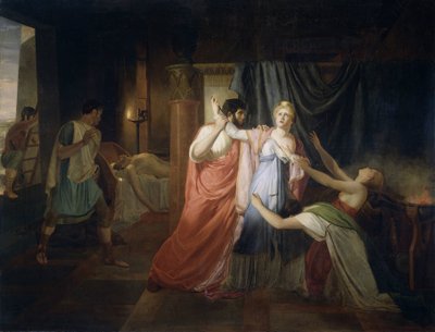 Proculeio impedisce a Cleopatra di pugnalarsi da Joannes Echarius Carolus Alberti