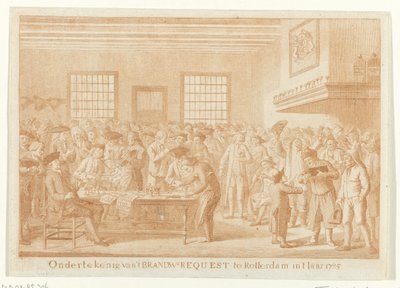 Firma della Richiesta del Brandy a Rotterdam, 1785 da Joannes Hulstkamp (attributed to)