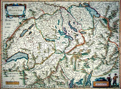 Nuova mappa della Svizzera da Joannes Jansson